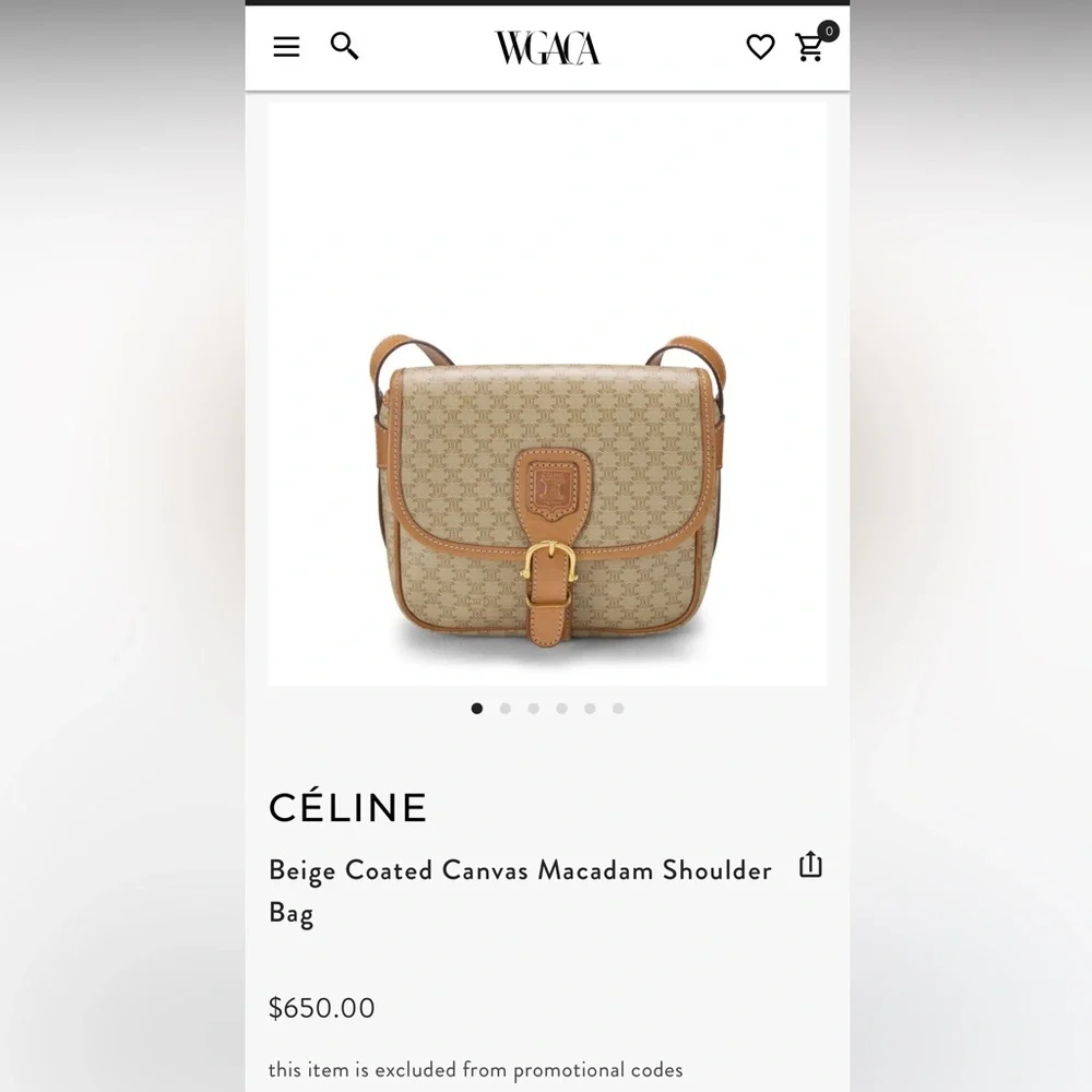 Celine Triomphe Macadam Mini Crossbody Bag - Picture 15 of 15